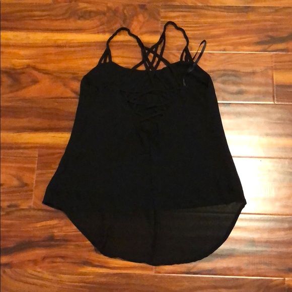 Foreign Exchange Chiffon Braided Top, Size Small - Picture 2 of 6